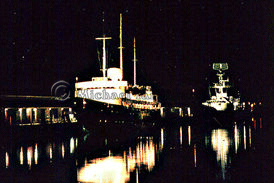 Royal Yacht at night, melbourne 1970